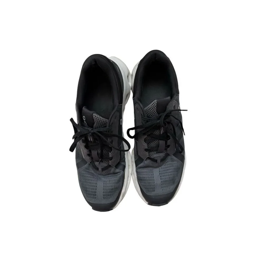On Mens Eclipse Black Cloudrunner 2 Lace Up Athletic Running Sneakers Size 10.5